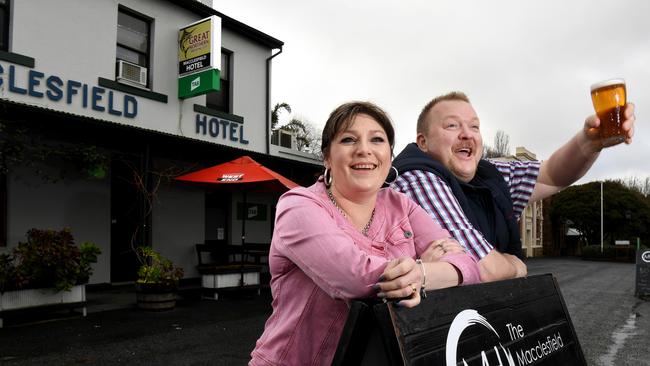 Macclesfield Hotel Publicans Jen and Justin 'Yorkey' York are ready for the population boom. Picture: Tricia Watkinson