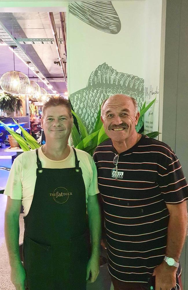 Wally Lewis visiting new Wynnum restaurant, The Fat Duck. Picture: Facebook