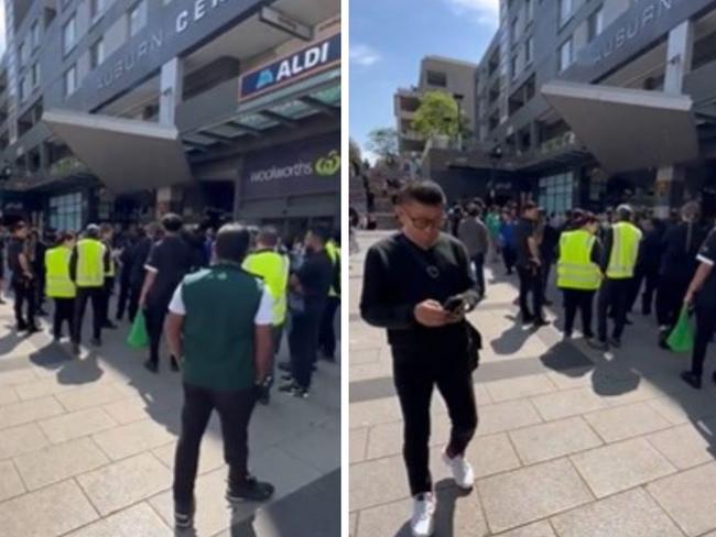 A Sydney shopping centre has been abruptly evacuated. The incident happened at the Auburn Central shopping centre near Parramatta. The alarm was raised about 12.15pm on Wednesday. Members of the police public order riot squad and regular officers swarmed the shopping centre as alarms urged shoppers to evacuate. Picture: X