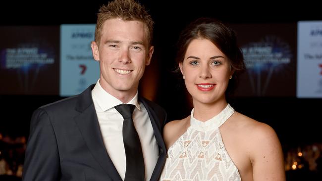 Rohan Dennis and Melissa Hoskins in 2015. Picture: Naomi Jellicoe