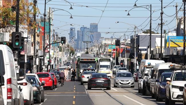 Sydney Rd in Brunswick is often on surveys detailing Melbourne’s most dangerous roads. Picture: David Caird