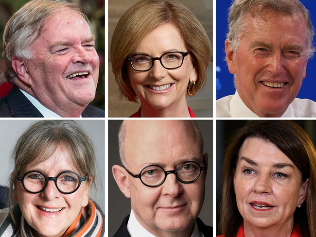 Candidates for the ABC chair's position: (clockwise, from top left) Kim Beazley, Julia Gillard, Danny Gilbert, Anna Bligh, Kim Williams and Gabrielle Trainor.