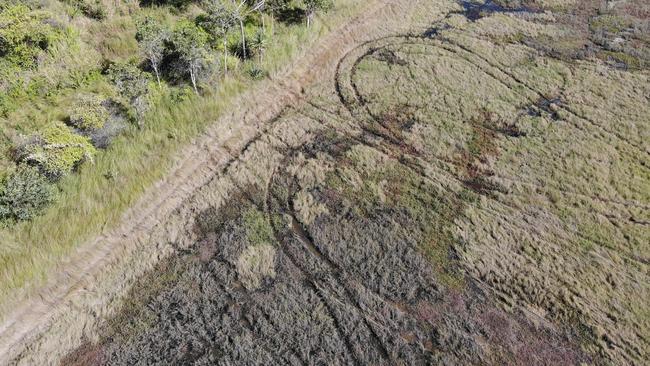 Four-wheel-drive vehicles have caused considerable damage to Sandfly Creek Reserve near Townsville. Queensland Parks and Wildlife Service (QPWS) said the “extensive environmental damage looks like scars and could take years to recover.” Picture: Supplied