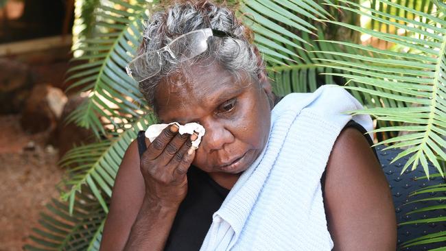 Constance Puruntatameri says the pain of her son’s death is “unbearable”. Picture Katrina Bridgeford.