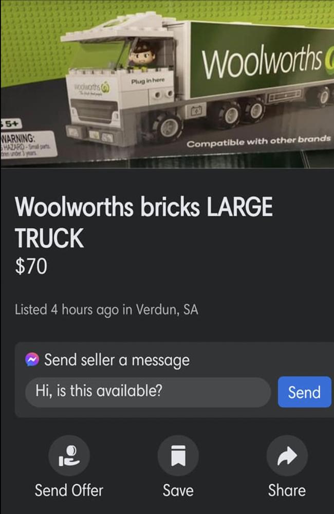 Fuming shoppers have expressed disappointment at Woolworths Bricks items being resold on eBay and Facebook Marketplace.