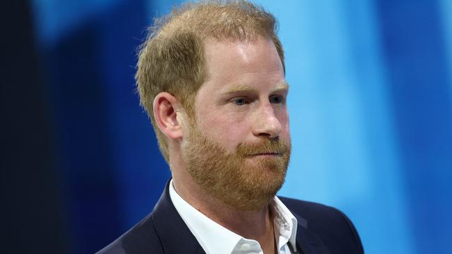 NEW YORK, NEW YORK - DECEMBER 04: Prince Harry, The Duke of Sussex, leaves the stage during the New York Times annual DealBook summit at Jazz at Lincoln Center on December 04, 2024 in New York City. The NYT summit with Ross Sorkin returns with interviews on the main stage including Sam Altman, co-founder and C.E.O. of OpenAI, Jeff Bezos, founder and executive chairman of Amazon and owner of the Washington Post, former U.S. President Bill Clinton and Prince Harry, The Duke of Sussex, among others. The discussions will touch on topics such as business, politics and culture.   Michael M. Santiago/Getty Images/AFP (Photo by Michael M. Santiago / GETTY IMAGES NORTH AMERICA / Getty Images via AFP)