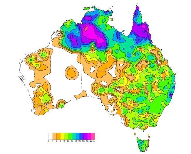 Heavy rainfall has continued for the northern tropics over the last week. Picture: Supplied / BOM