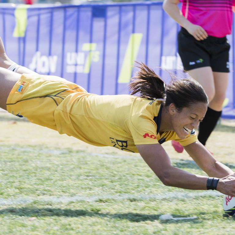 Action from the opening weekend of the Aon Rugby Sevens. Picture: CAVAN FLYNN