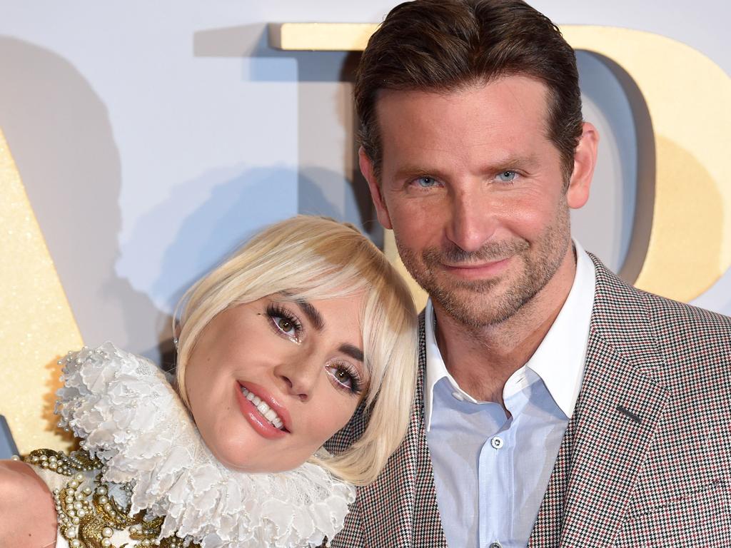 Singer and actress Lady Gaga (L) and actor and filmmaker Bradley Cooper. Picture: AFP