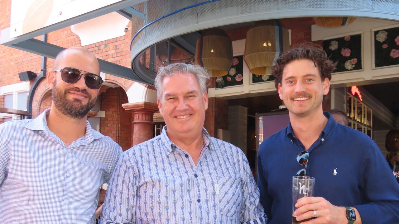 Tom Harkin, John Dobrenov, Paul Gray at The Normanby Melbourne Cup day.