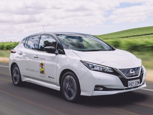 South Australian winemaker Joseph Evans with his Nissan Leaf