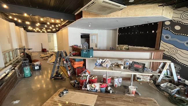 Construction on the inside of the bar is nearing completion. Picture: Tom McGann.