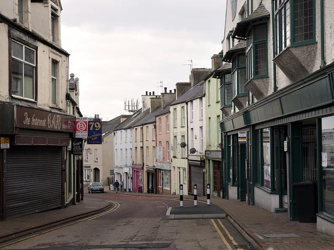 Ghost town ... the centre of Holyhead where the Rio Tinto Group shut down smelting operations at the Anglesey Aluminium plant in 2009. Picture: Ella Pellegrini