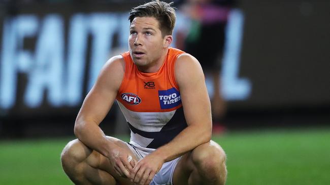 Toby Greene after GWS lost the semi-final to Collingwood. Picture: Phil Hillyard