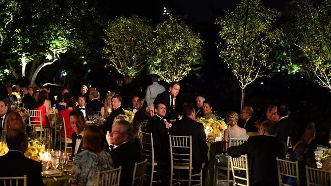 Guests at the State Dinner hosted by United States President Donald Trump with wife Melania, Friday. Picture: AAP