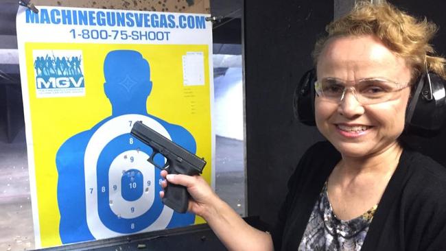 Reporter Cheryl Critchley visits the Machine Guns Vegas shooting range.