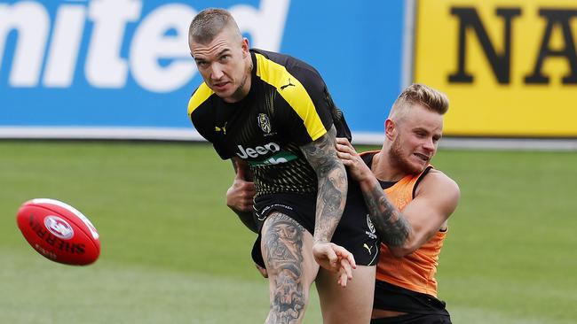 Dustin Martin is a lock in most SuperCoach teams but what about his teammate Brandon Ellis? Strong JLT form will see him picked in a lot of sides given he’s available as a defender. Picture: Michael Klein