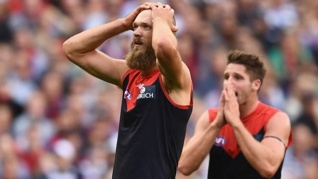 Max Gawn after missing a potential matchwinning goal.