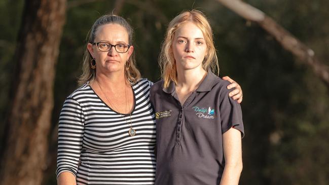 Emerald woman Imogen Jones, right, with her mother Claire.