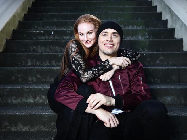Winners are grinners ... Illy and Vera Blue’s Papercuts won Urban Work Of The Year. Picture: Tim Hunter.