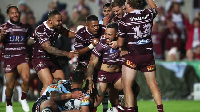 It was a famous win for Manly. AAP Image/Brendon Thorne.