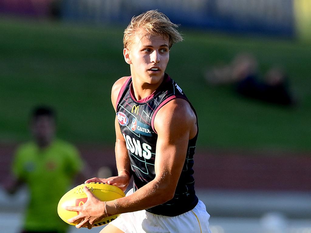 Kai Lohmann is trying to break into the Lions’ best 23. Picture: Bradley Kanaris/Getty Images