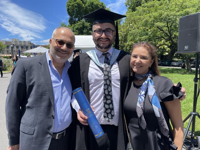 Ahmed Jheir graduated with a Master of Digital Marketing at the 2024 University of Melbourne graduations. Picture: Himangi Singh