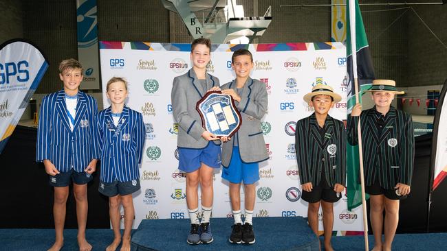 Churchie won the junior GPS swimming championship again, from Nudgee College and BBC. Photo: Brody Grogan Photography