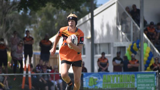 Mark Morrow was a junior playing in the 2021 Brothers v Wests U14s grand final. Picture: Matthew Forrest