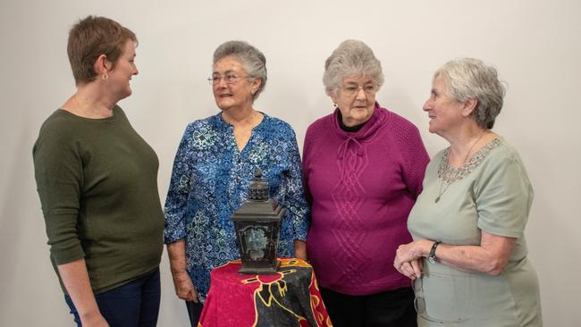 The Sisters founded St Mary's College in Lismore in the 19th Century and then Trinity College.[from left} Clare Axman of the Presentation Society of Australia, Sister Margaret Cannane, present Head of the Presentations, her Sister Mary Cannane [both were heads of St Marys. Trinity College} and Sister Anne Shay who runs Social Justice chapters in Ballina.