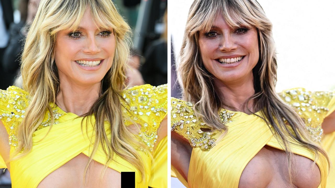 Heidi Klum Suffers Wardrobe Malfunction as Nipple Slips Out at