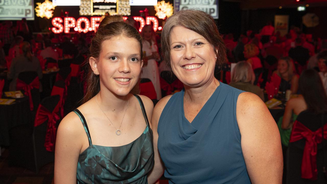 March junior sports star Dusty Schroder with mum Roxanne Davie. Picture: Kevin Farmer