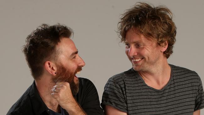 Josh Pyke and Bob Evans will be playing each other’s songs together on tour. Picture: Chris Pavlich