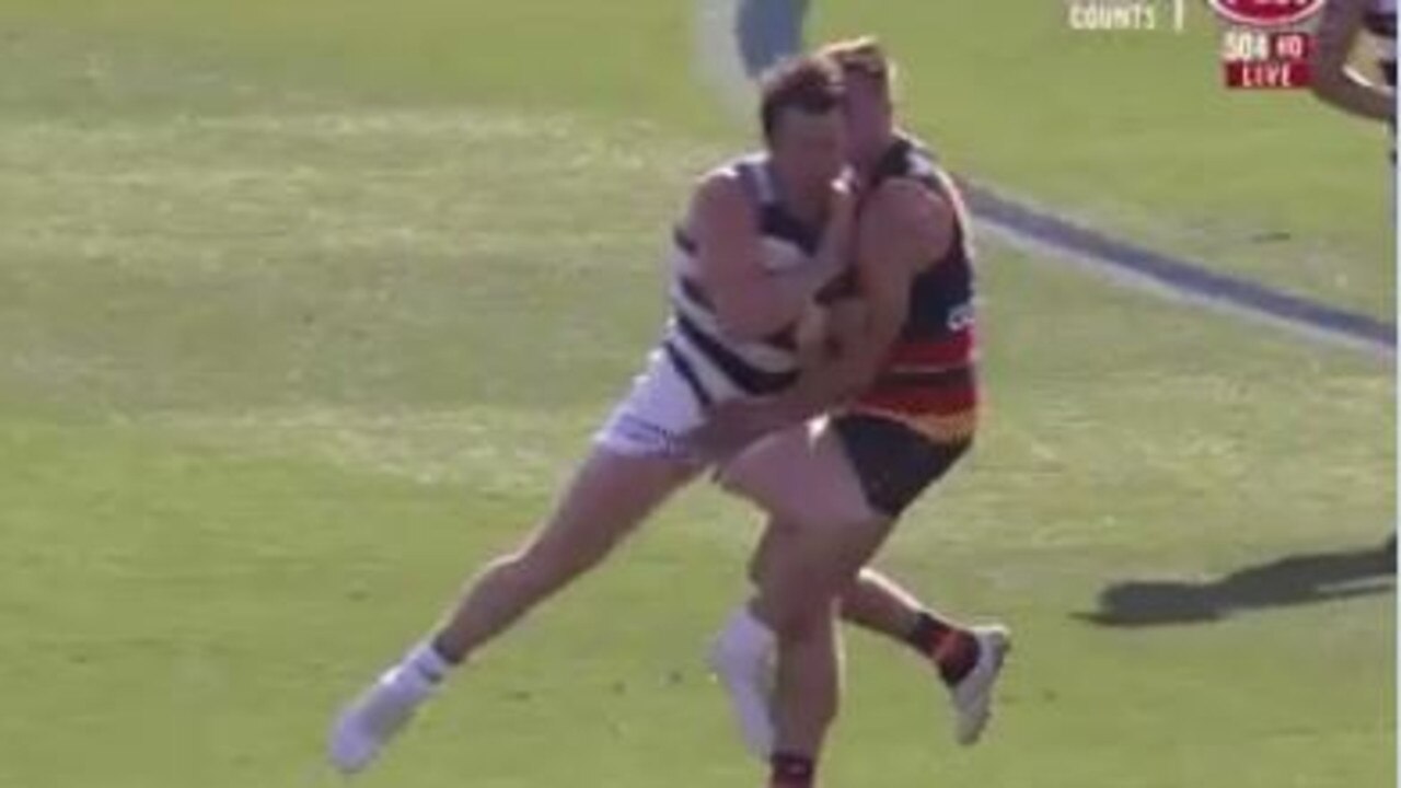 AFL 2021: Patrick Dangerfield high bump on Jake Kelly ...