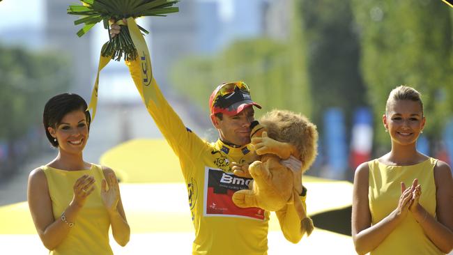 Australia’s Tour winner Cadel Evans in 2011. Picture: AP