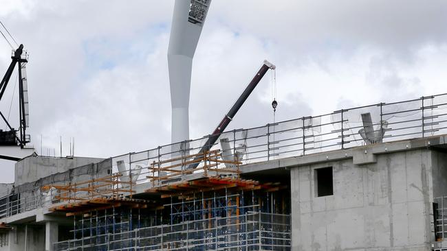 updated shots of how the stage 5 redevelopment is tracking at GMHBA Stadium.Picture: Mark Wilson