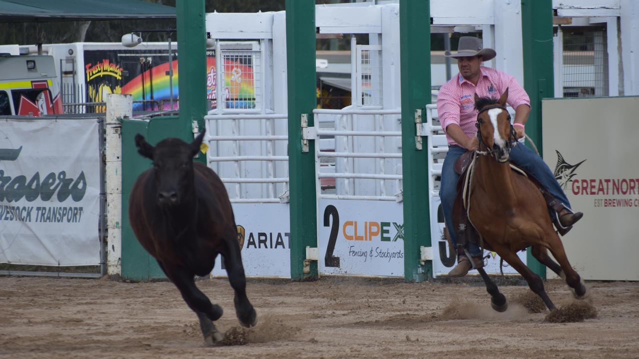 Jayden Stephan riding Exquisite in the Warwick Canning Downs Campdraft.