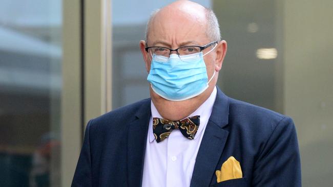 Kirk Skinner arrives at the County Court. Picture: Andrew Henshaw