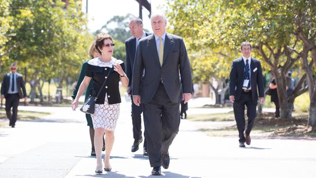 HRH Prince Andrew with Bond University Chancellor Annabelle Bennett. Photo: Supplied