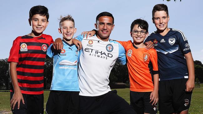 Tim Cahill has added plenty of headlines to the A-League. Picture: Brett Costello