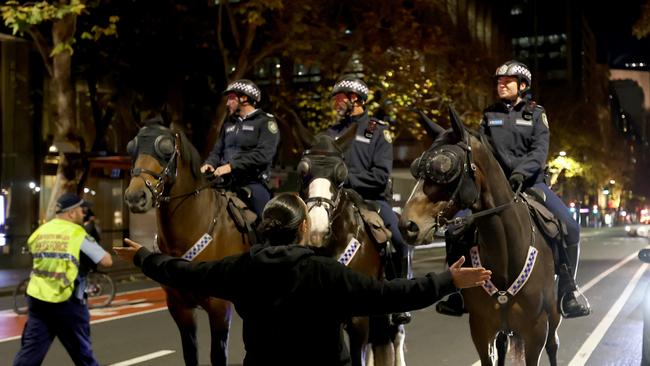 Protesters marched in Sydney CBD over Kumanjayi White’s death in police custody. Picture: NewsWire / Damian Shaw