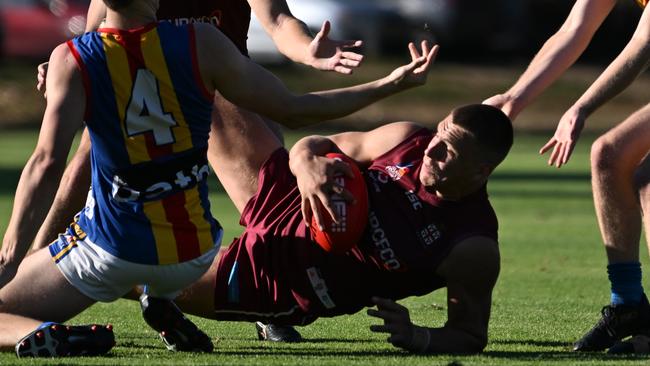 Hugo Kelly turned in another strong performance for the Old Reds on Saturday, kicking three against Brighton. Picture: Morgan Sette