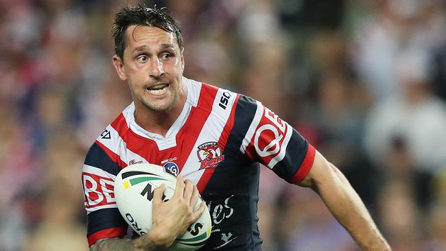Mitchell Pearce in action for the Roosters.