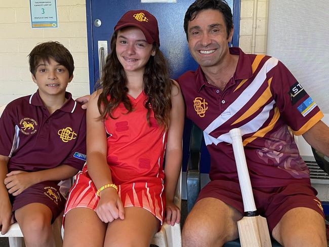 Chris Manakis with son Ben and daughter Mia.