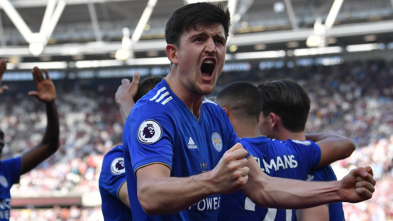 Manchester Uinted are keen to land Harry Maguire from Leicester. Picture: AFP