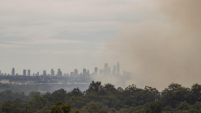 Haze over the Gold Coast on Wednesday morning. Picture: Jerad Williams