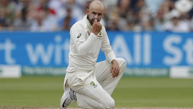 Nathan Lyon endured a testing day. Picture: Getty Images