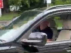 A Brisbane resident has captured the moment of a shocking road rage incident in Auchenflower. Picture: Tik Tok