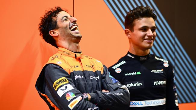 Lando Norris of Great Britain and McLaren and Daniel Ricciardo