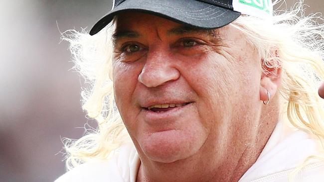 MELBOURNE, AUSTRALIA - SEPTEMBER 25:  Magpies fan Joffa Corfe looks on during a Collingwood Magpies AFL training session at the Holden Centre on September 25, 2018 in Melbourne, Australia.  (Photo by Michael Dodge/Getty Images)